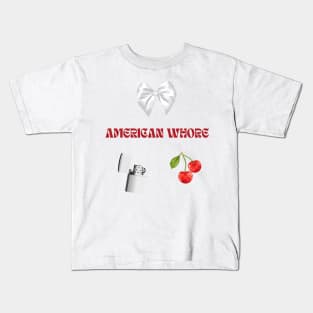 American Whore Song Print Sticker Pack Kids T-Shirt